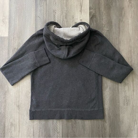 Abercrombie & Fitch Hoodie Gray Red Plaid Cream Large Retro - Picture 5 of 8